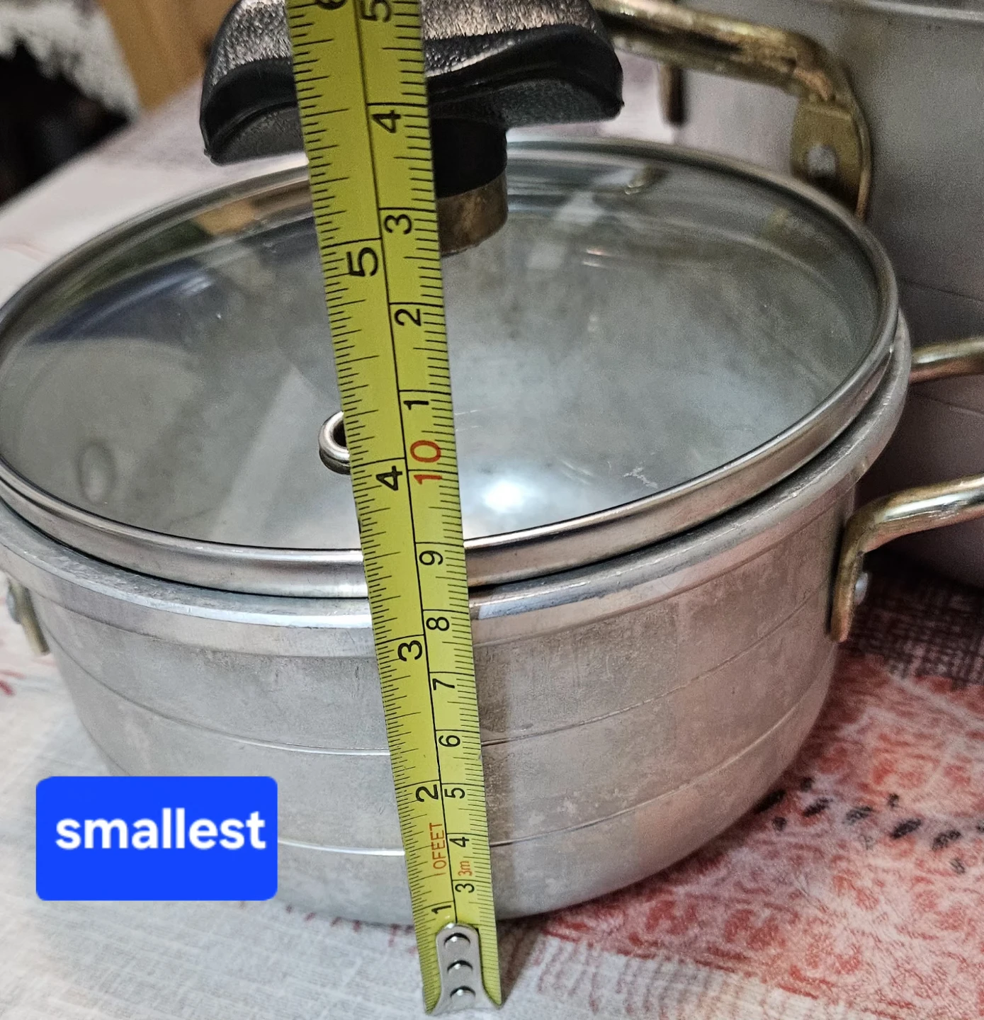 Set of 4 Aluminum Cooking Pots with Lids - photo 3
