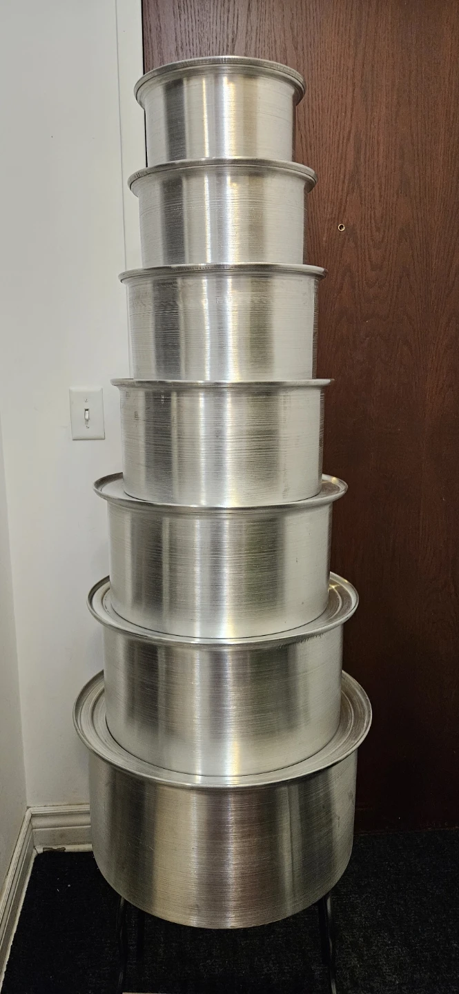 Set of 7 Aluminium Stockpots