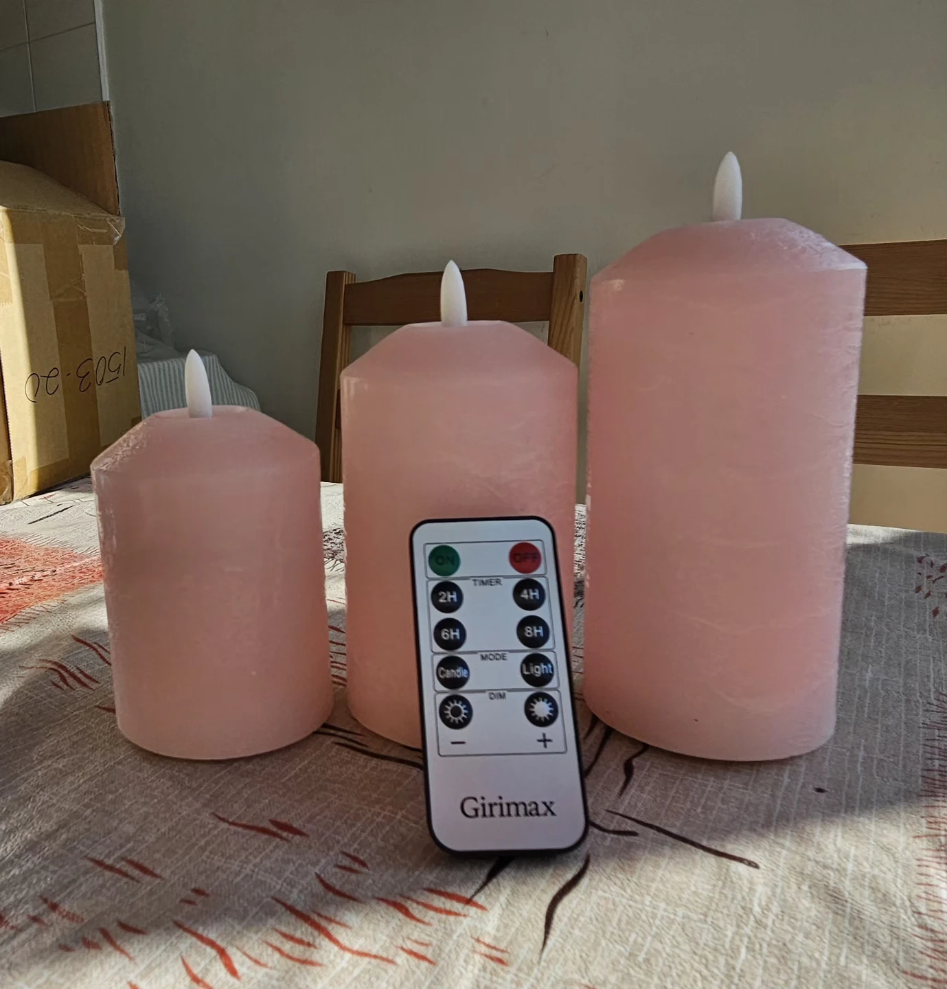 Girimax LED Flameless Candles with Remote (Set of 3)