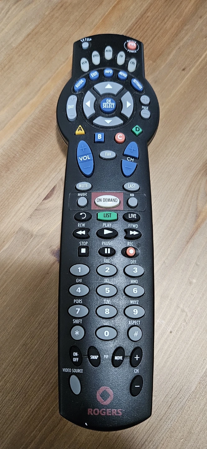 3 Remote Controls: Rogers, Panasonic, and Fire TV