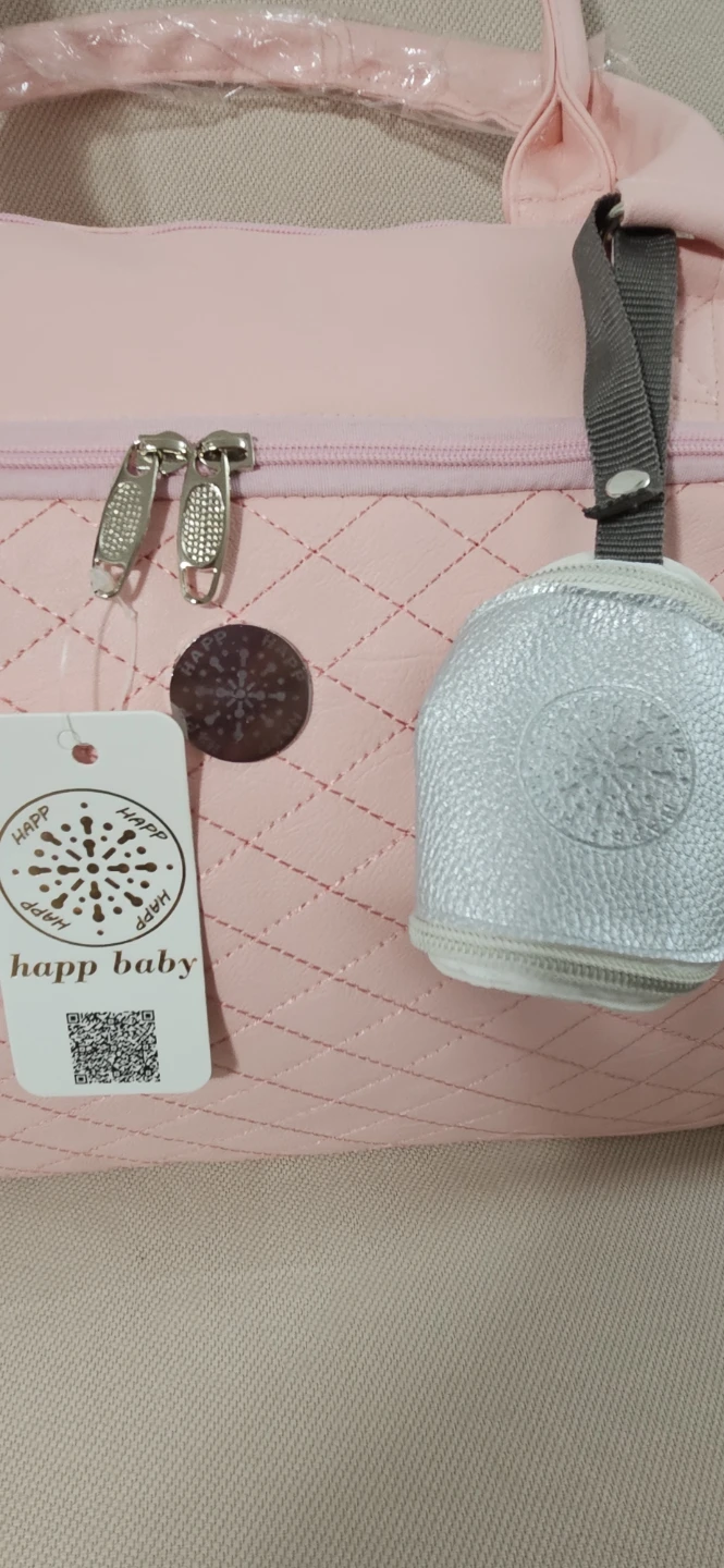 Happ Baby Pink Quilted Diaper Bag Set - photo 3