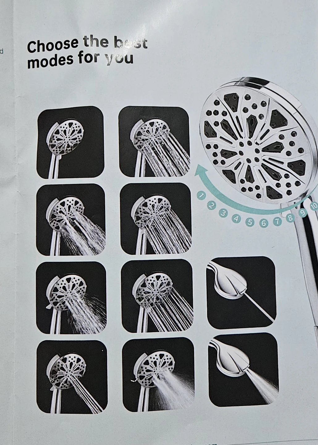 5-Function Rain Shower Head Combo - photo 4