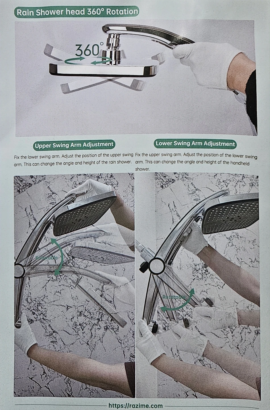 5-Function Rain Shower Head Combo - photo 5