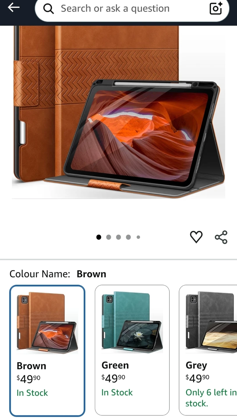 Orange Folio Tablet Case with Elastic Band - photo 4
