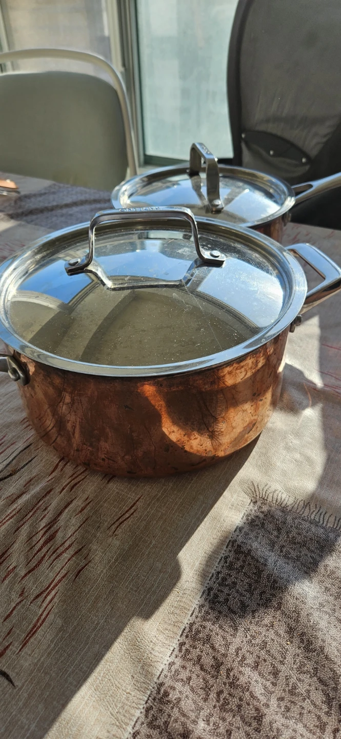 Farberware Copper Bottom Saucepans with Lids (Set of 2) - photo 2
