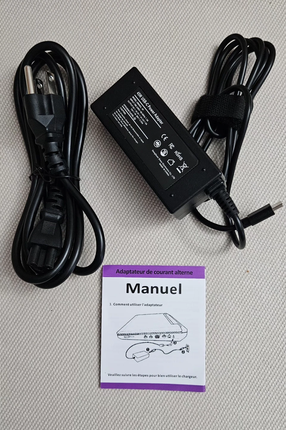 Tryhi AC Adapter 65W USB-C Power Adapter