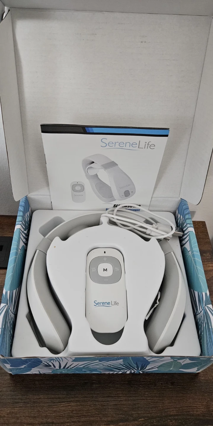 SereneLife Smart Neck Massager with Heat & Vibration Therapy