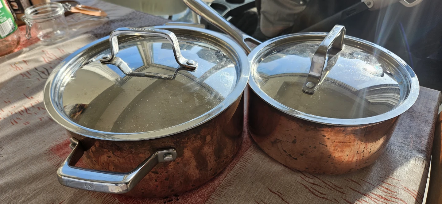 Farberware Copper Bottom Saucepans with Lids (Set of 2)