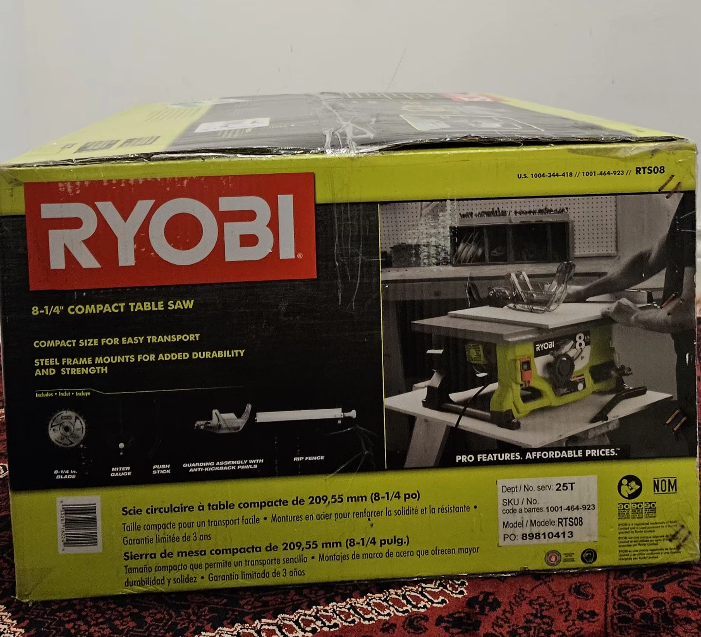 Ryobi 8-1/4" Compact Table Saw RTS08 - photo 3