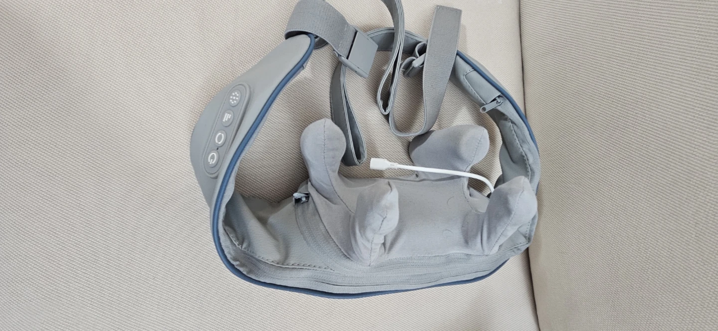 Grey Neck and Shoulder Massager with Straps