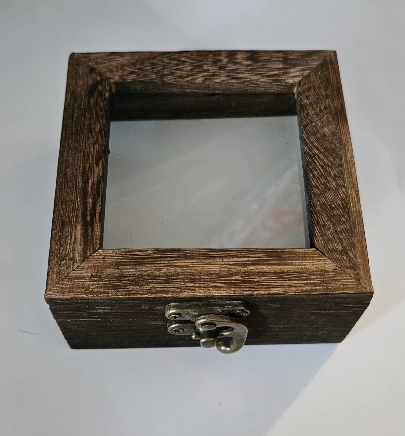 Set of 2 Wooden Hinged Lid Shadow Boxes