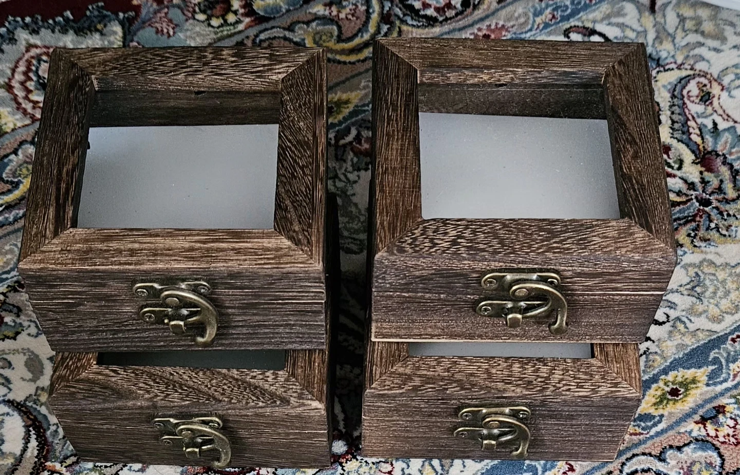 Set of 2 Wooden Hinged Lid Shadow Boxes - photo 4