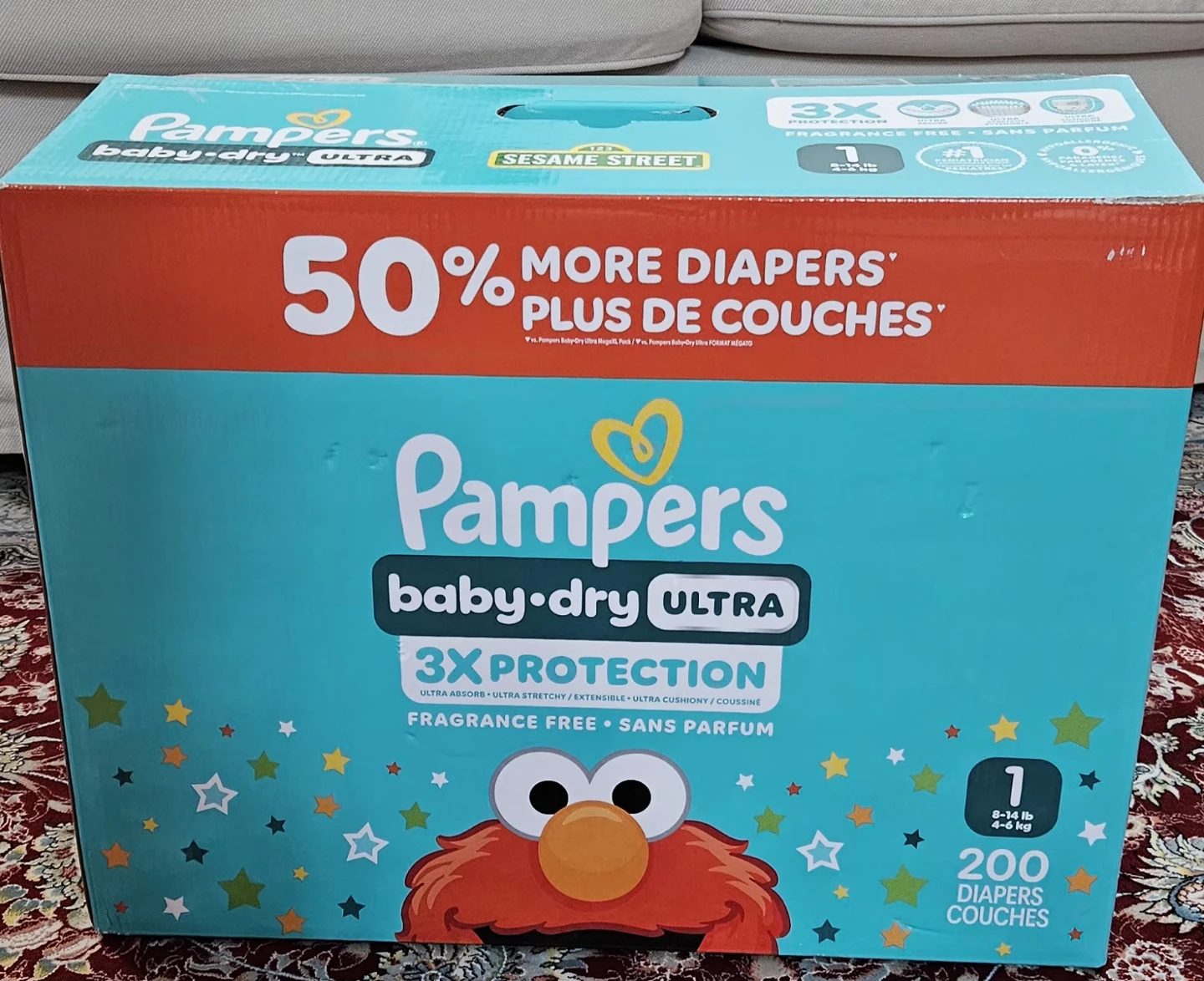 Pampers Baby-Dry Ultra Size 1 Diapers - 200 Count