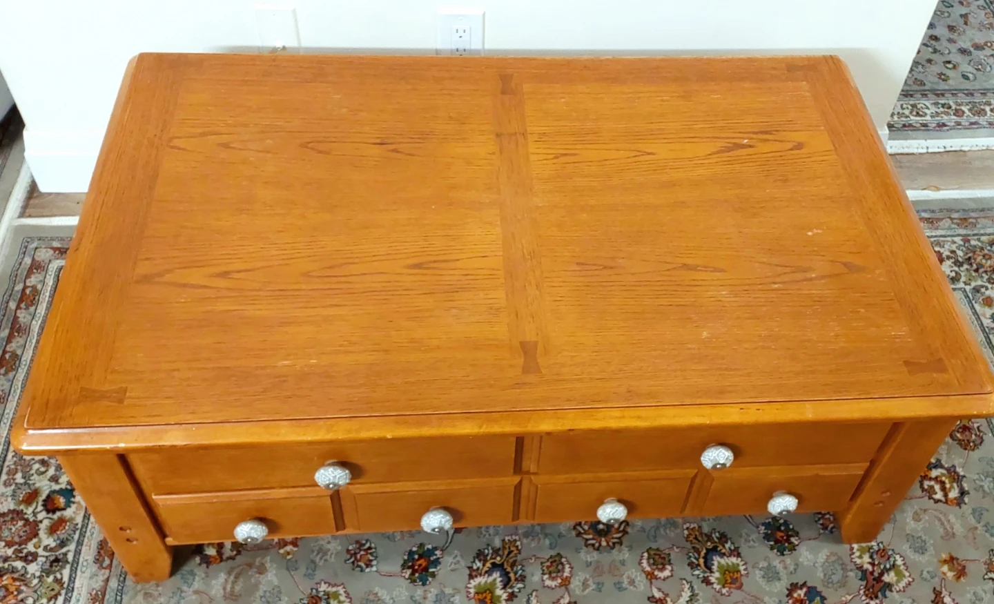 Oak Coffee Table with 6 Drawers - photo 2