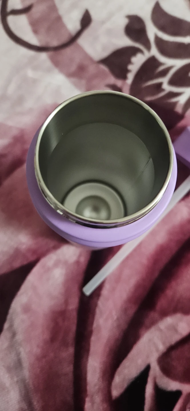 Purple and Pink Ombre Water Bottle with Straw Lid - photo 3