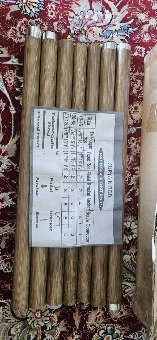 Curtain Rod Set - Telescopic and Fixed Rods - photo 3