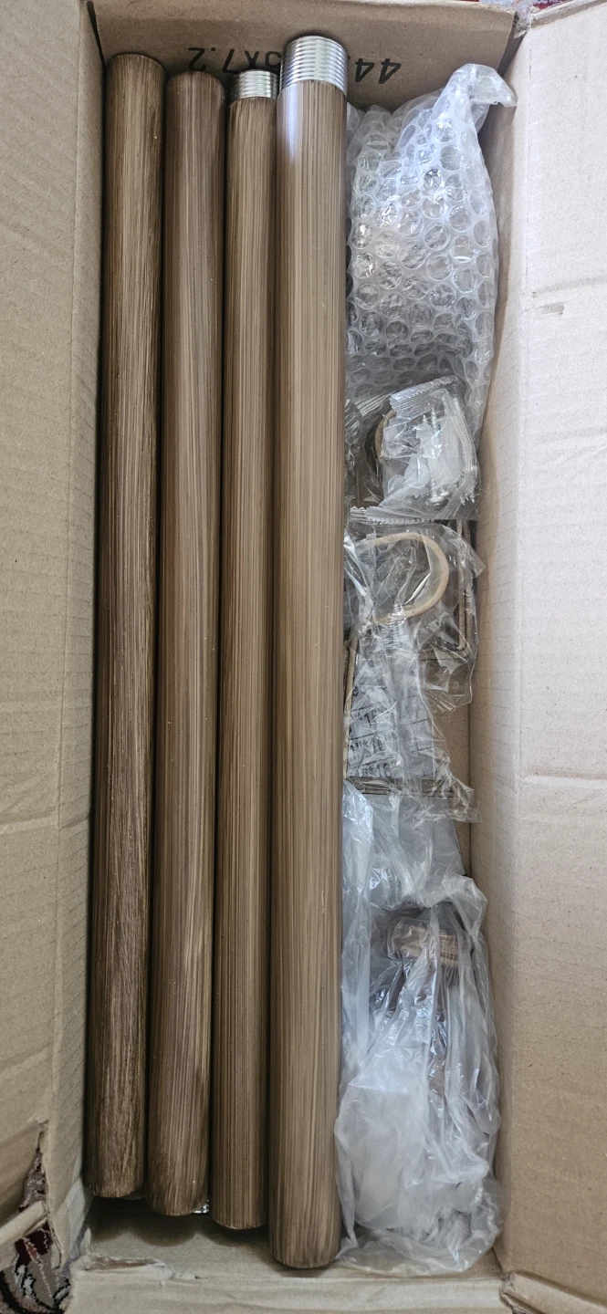 Curtain Rod Set - Telescopic and Fixed Rods