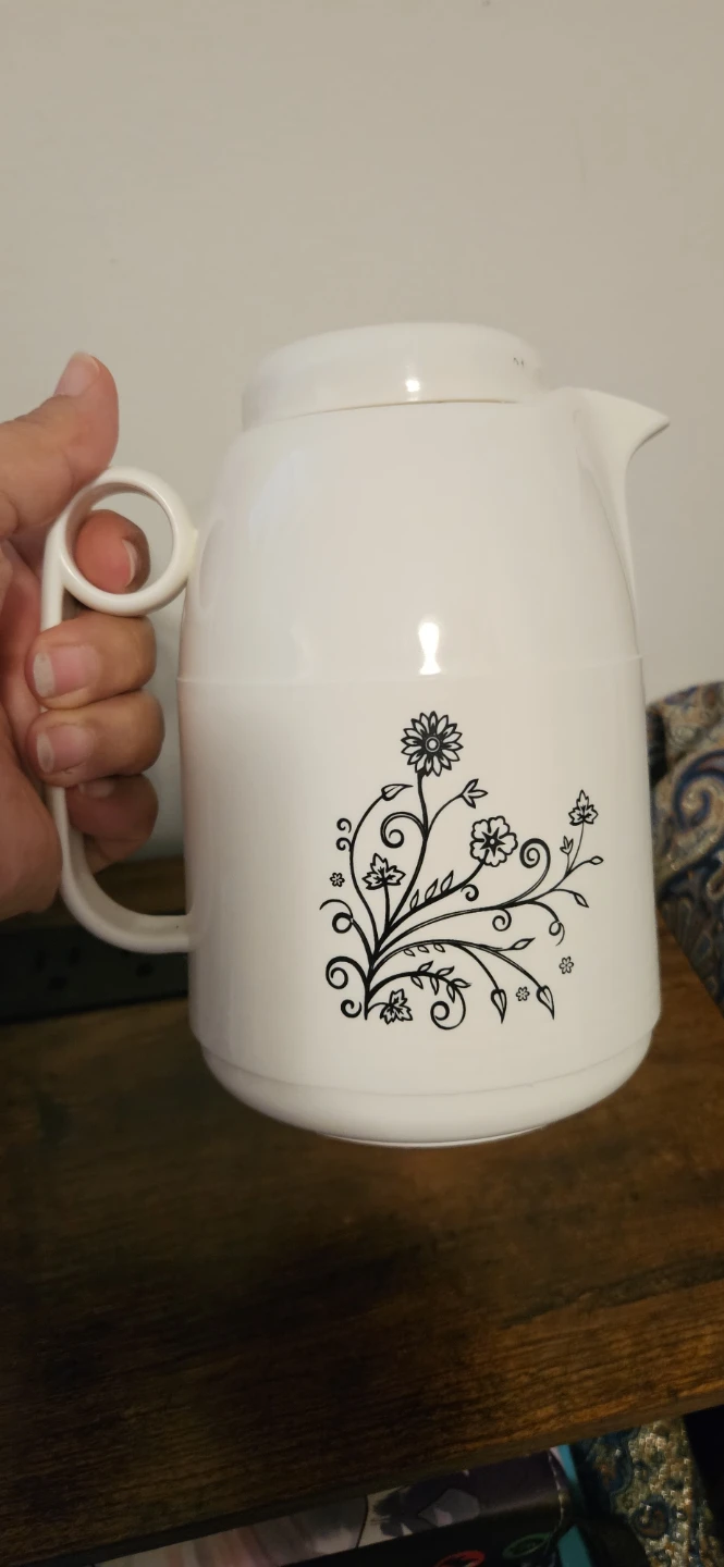 ⚽ White Floral Thermos Carafe - photo 2