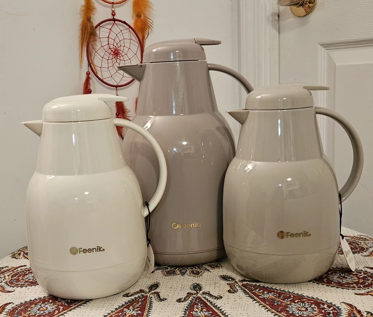 Feenik Thermos Pitchers - White, Taupe, and Grey - photo 3