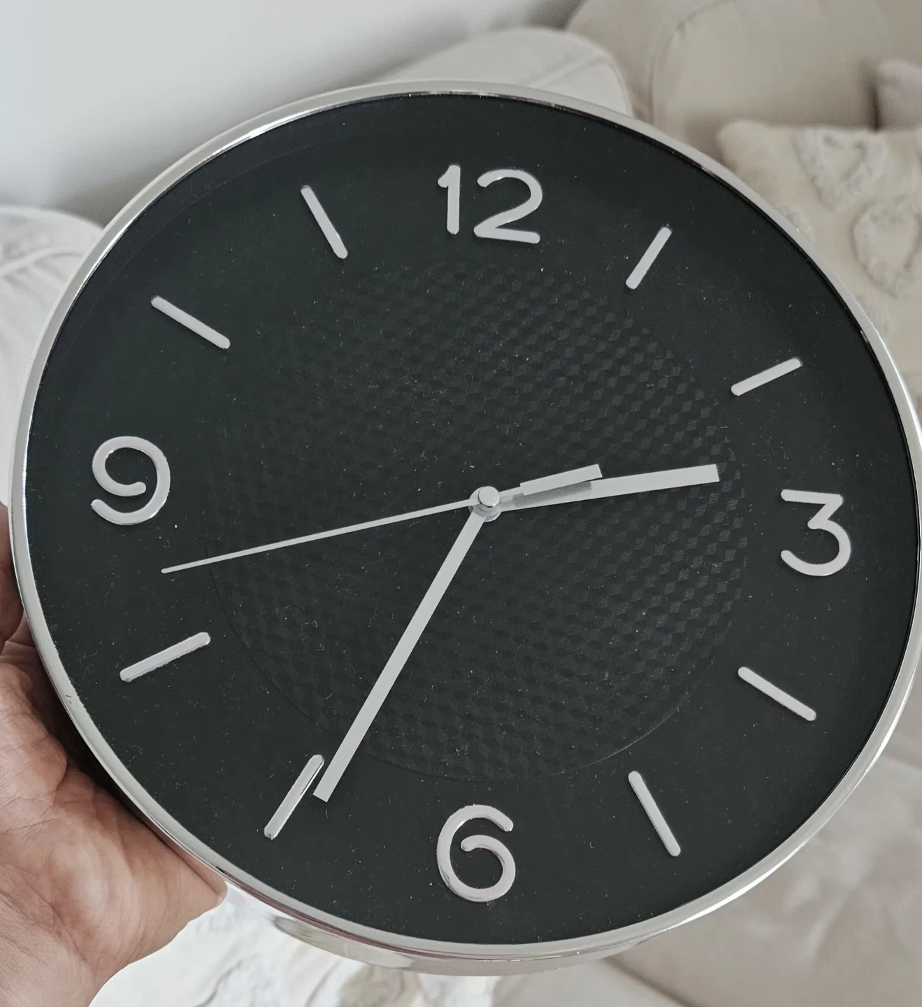 Black & Silver Wall Clock