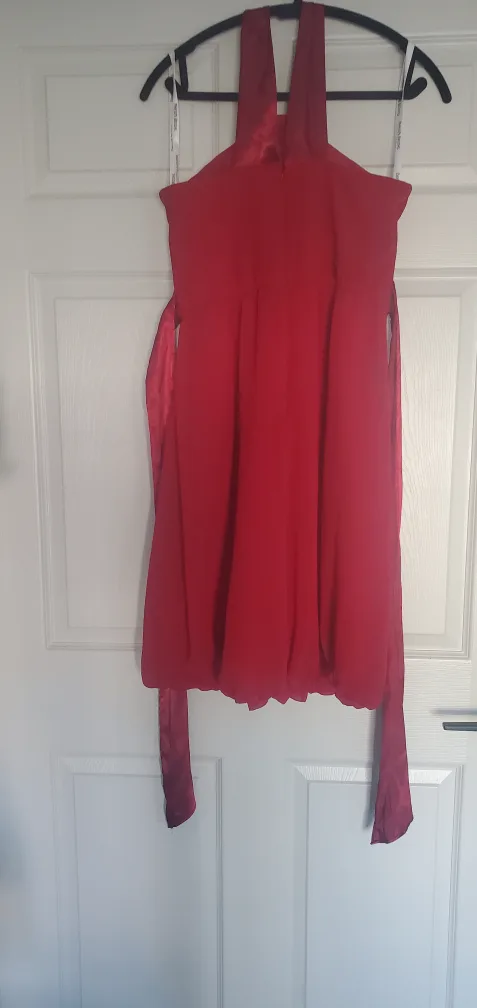 Red Halter Dress image indicator(3)