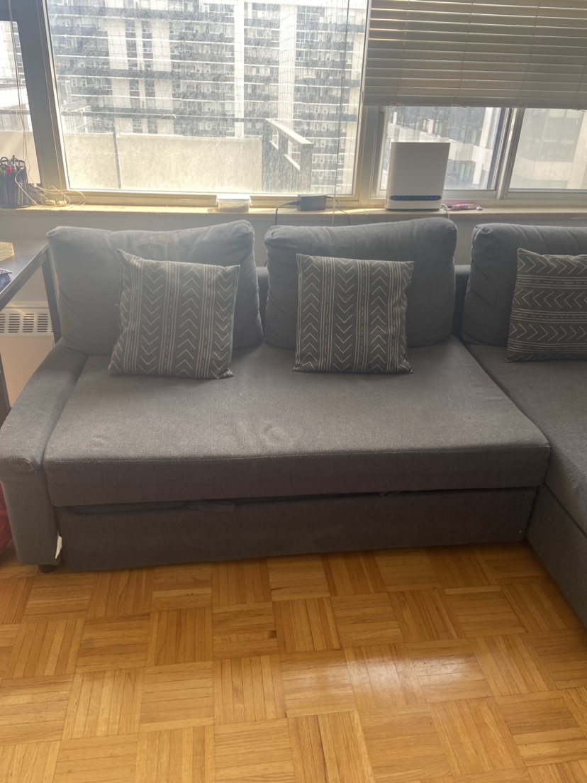 Grey Sectional Sofa Bed/ Couch available for sale - photo 2