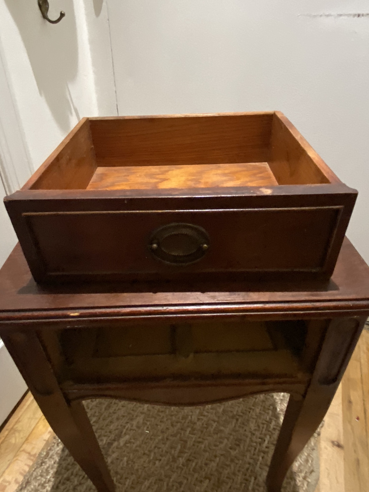 Wooden End Table with Drawer - photo 3