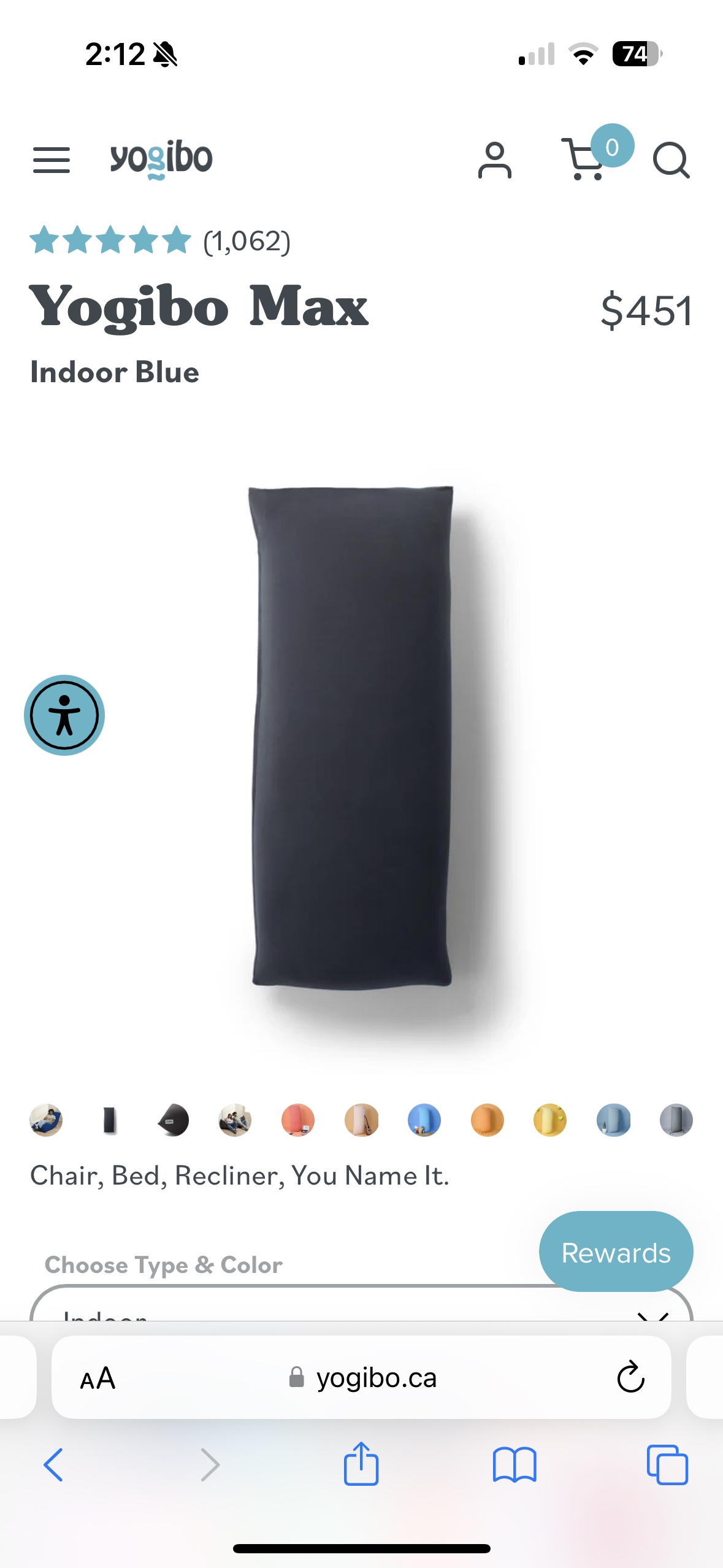 Yogibo Max in Blue - photo 2