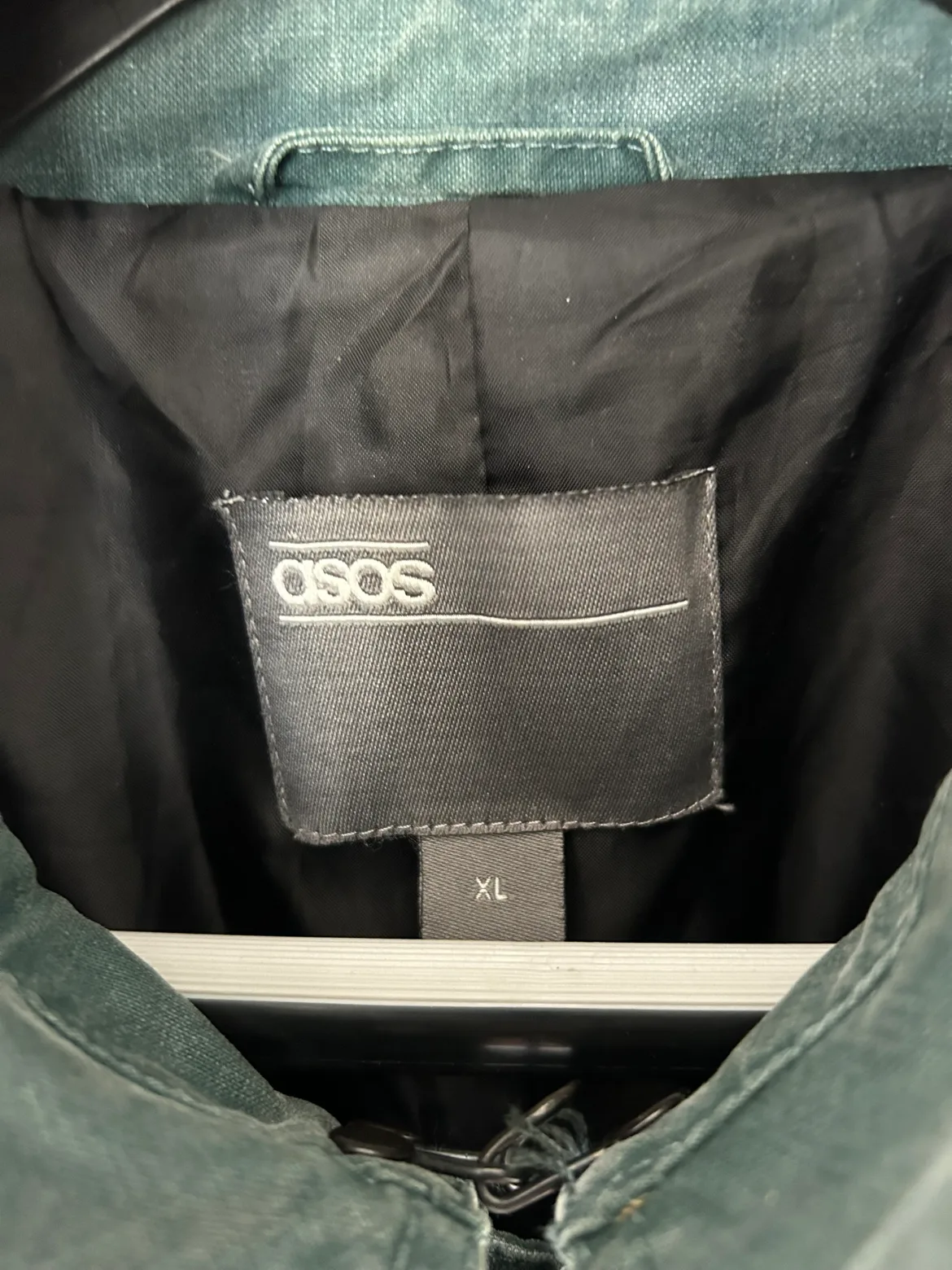 ASOS UK Green Trench Coat image indicator(6)