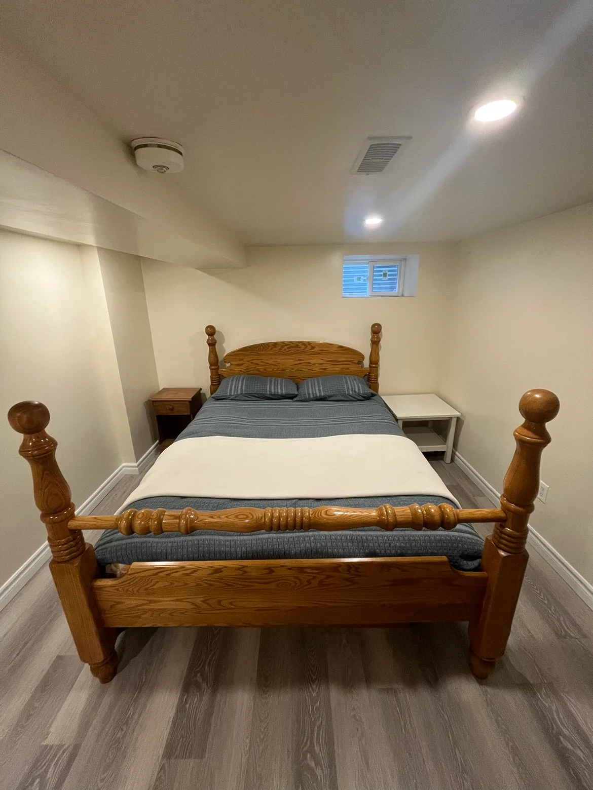 Queen Oak Bed Frame and Mattress thumbnail