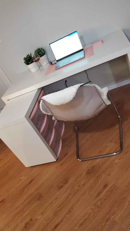White  Desk with Chair (Ikea)
