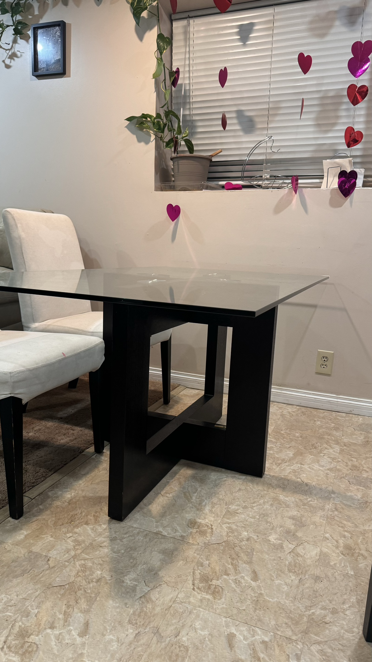 Glass dining table and 4 chairs - photo 2