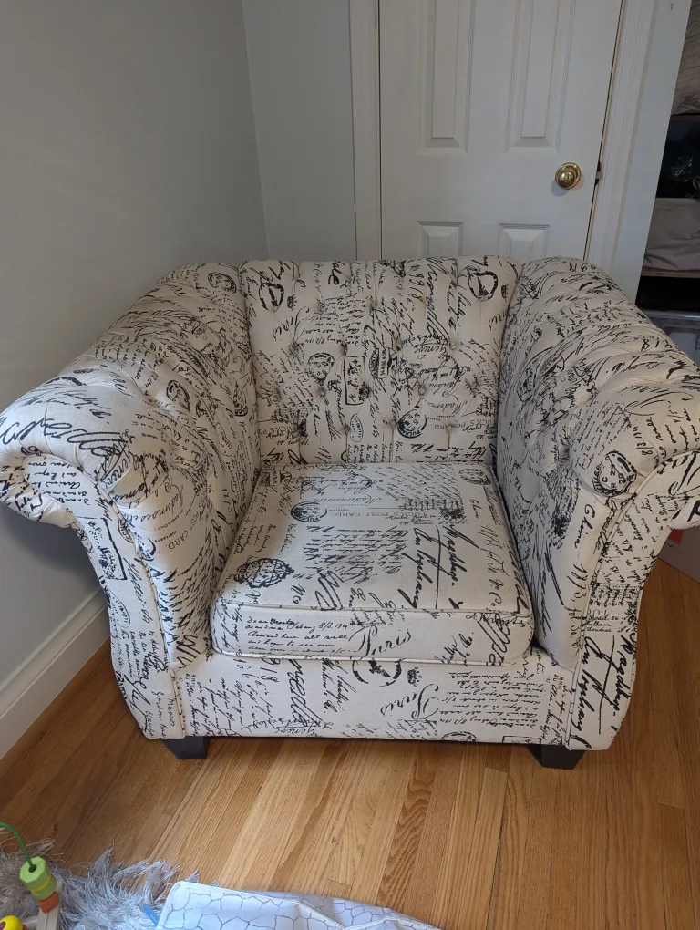 custom made Accent armchair with Black and White Design thumbnail