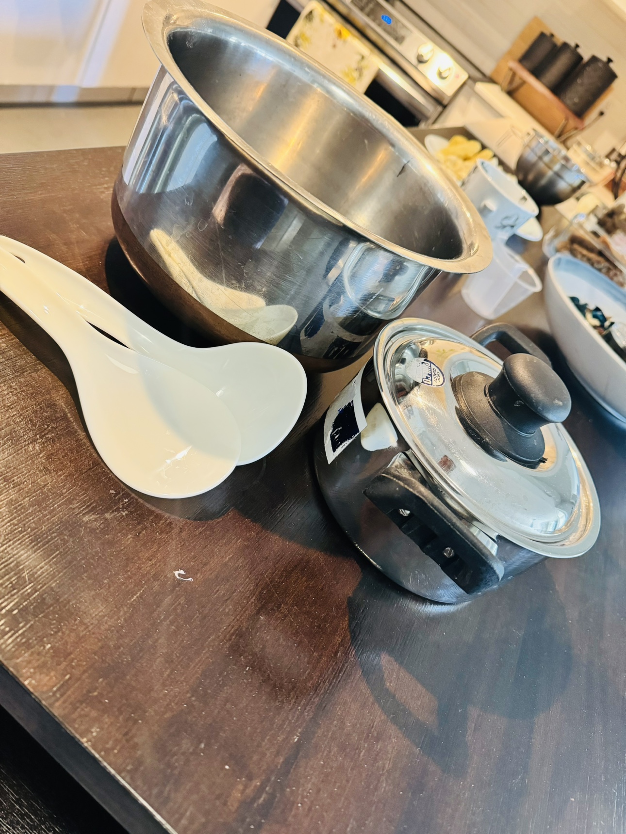 Stainless Steel Pot and Ladle Set
