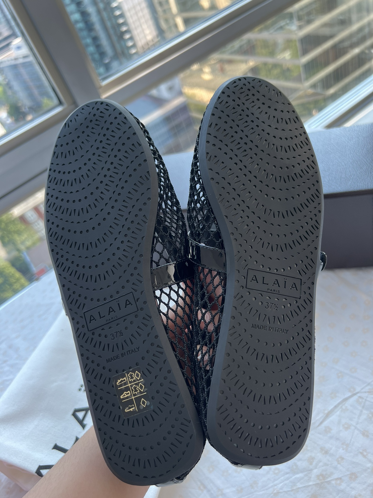 Alaia Mesh Mary Jane Flats - size 7.5W - photo 4