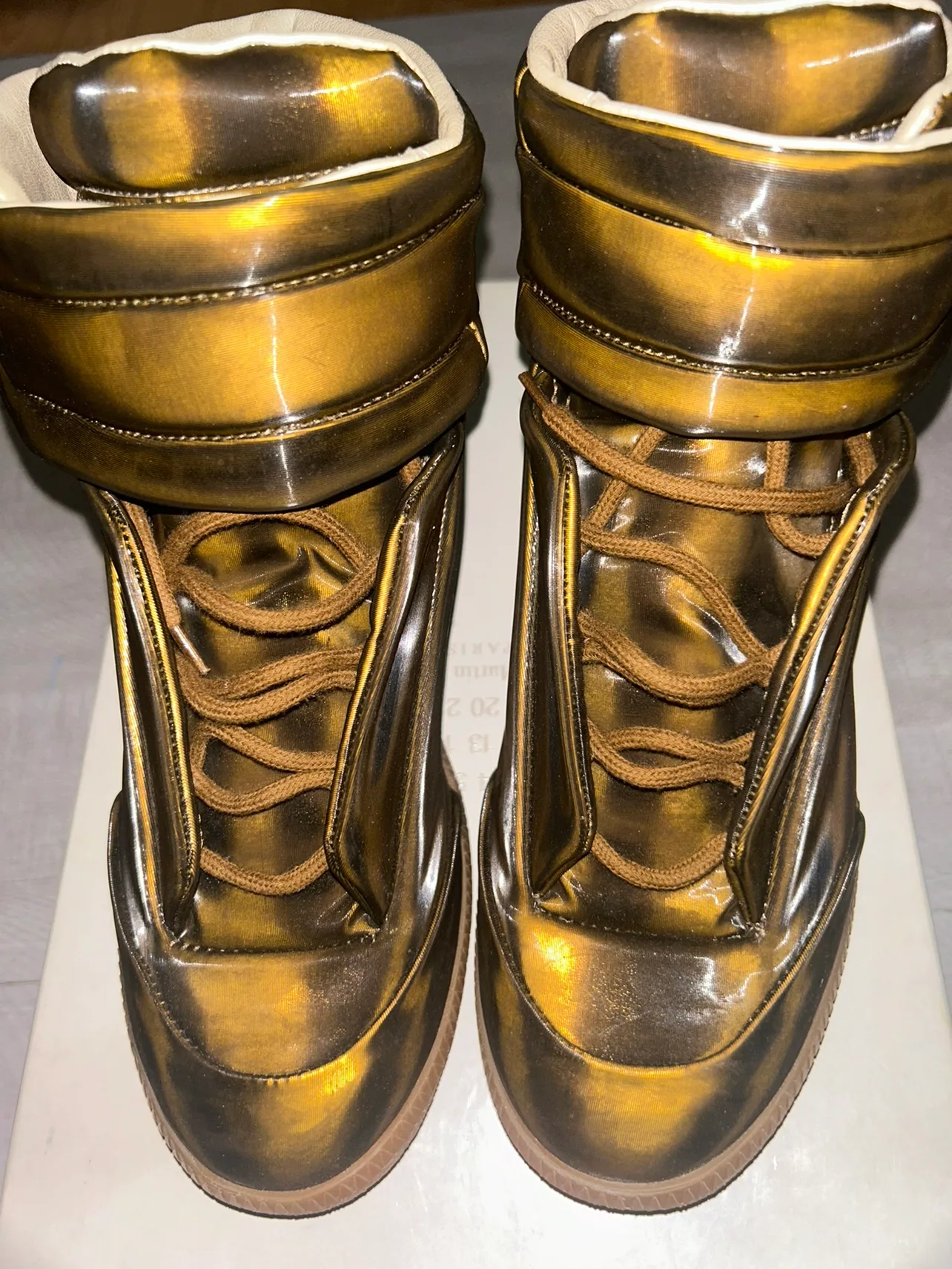 Maison Margiela Future High Gold Sneakers image indicator(3)