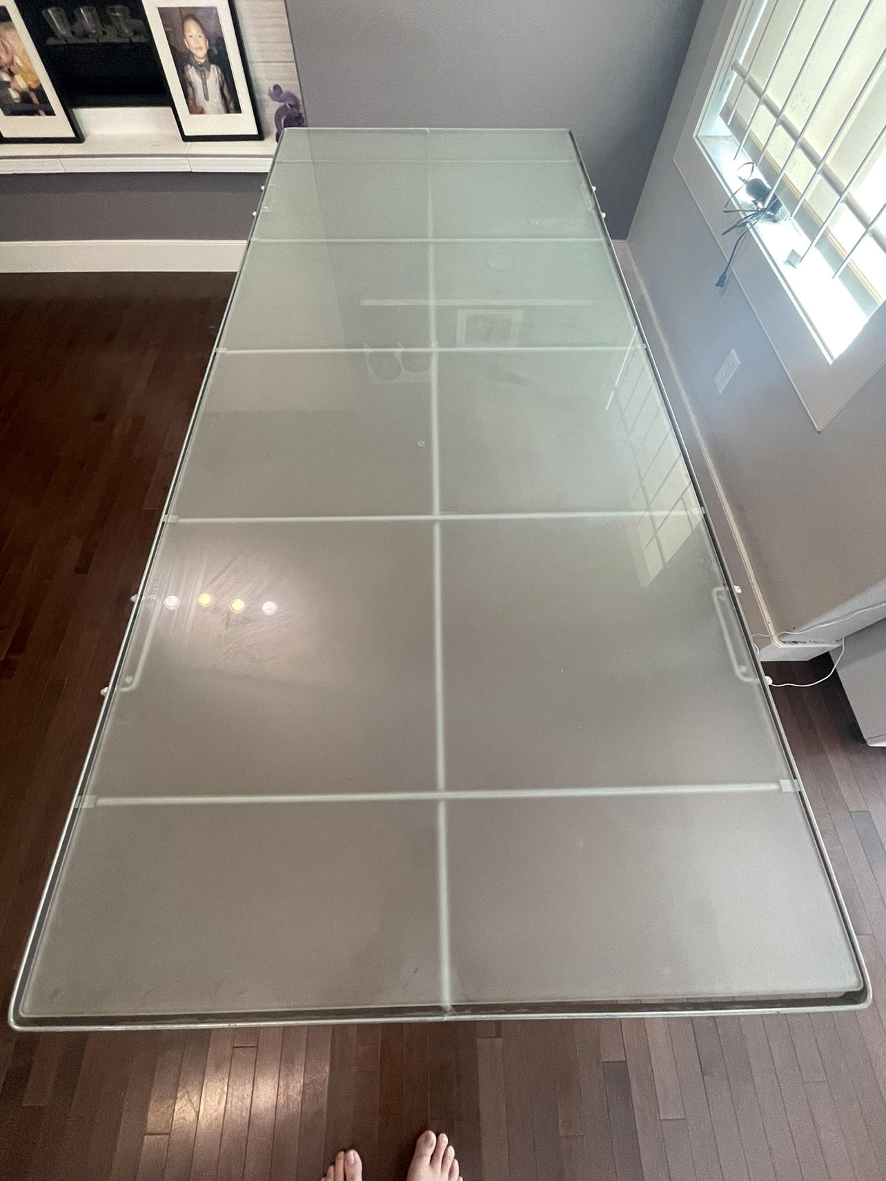 Large glass table. 79 x 33.5x 28.5” - photo 2