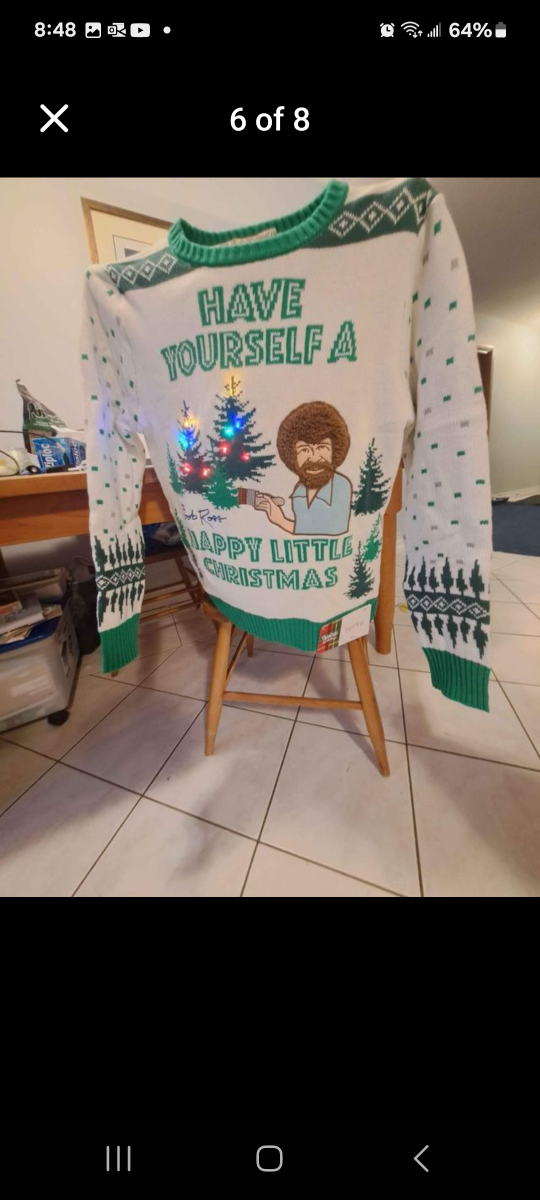 Bob Ross light up sweater