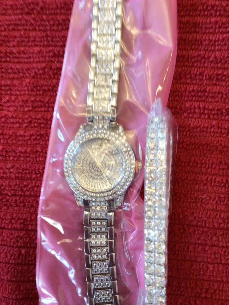 Rhinestone Watch and Bracelet Set image indicator(3)