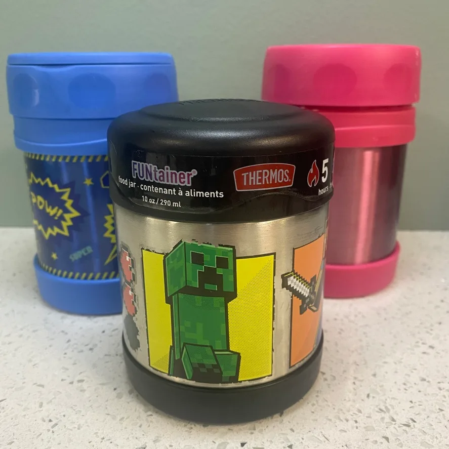 3 Thermos Food Jars. Kids sized. Great for back to school! thumbnail