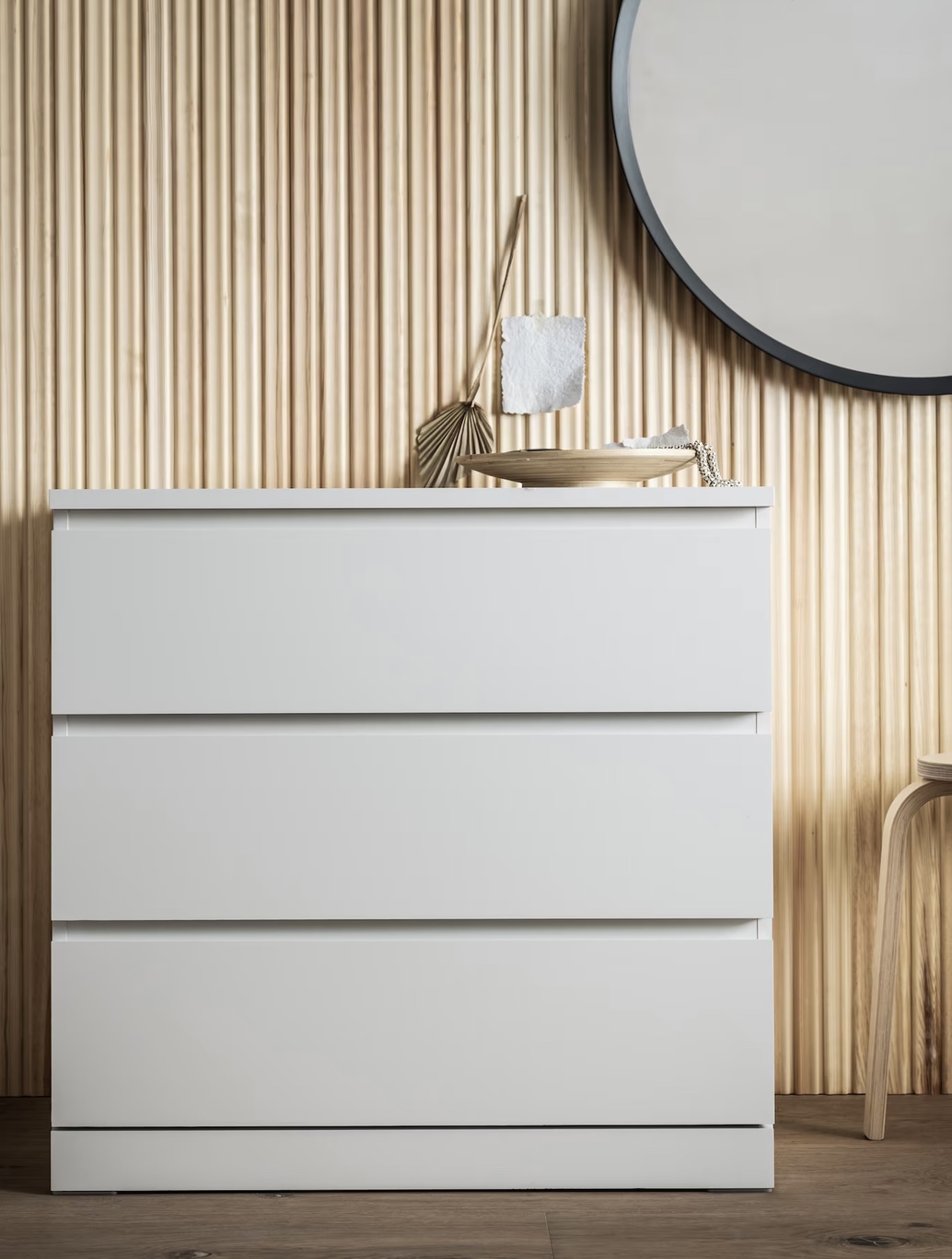 MALM IKEA 3-Drawer White Dresser