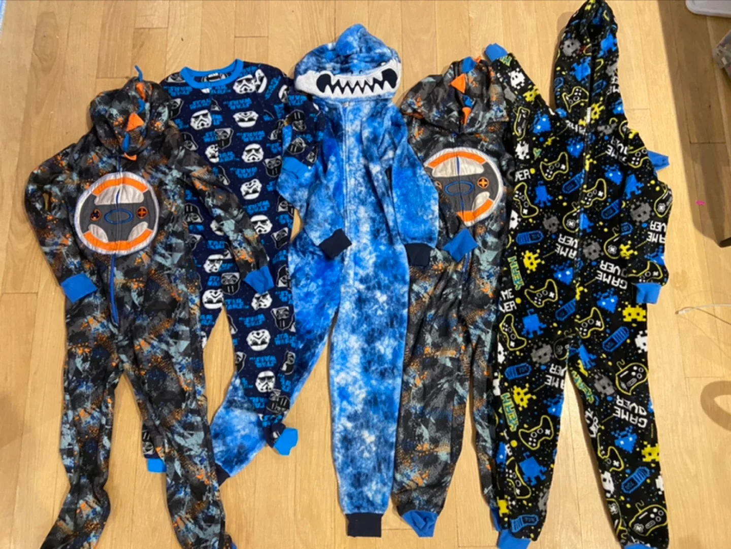 6T Boys Fleece Onesies Lot (5 for $10) thumbnail