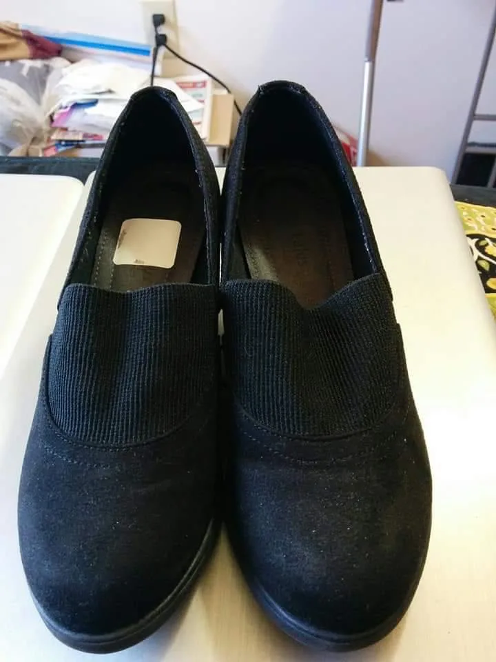 Black Suede Slip-On Shoes thumbnail