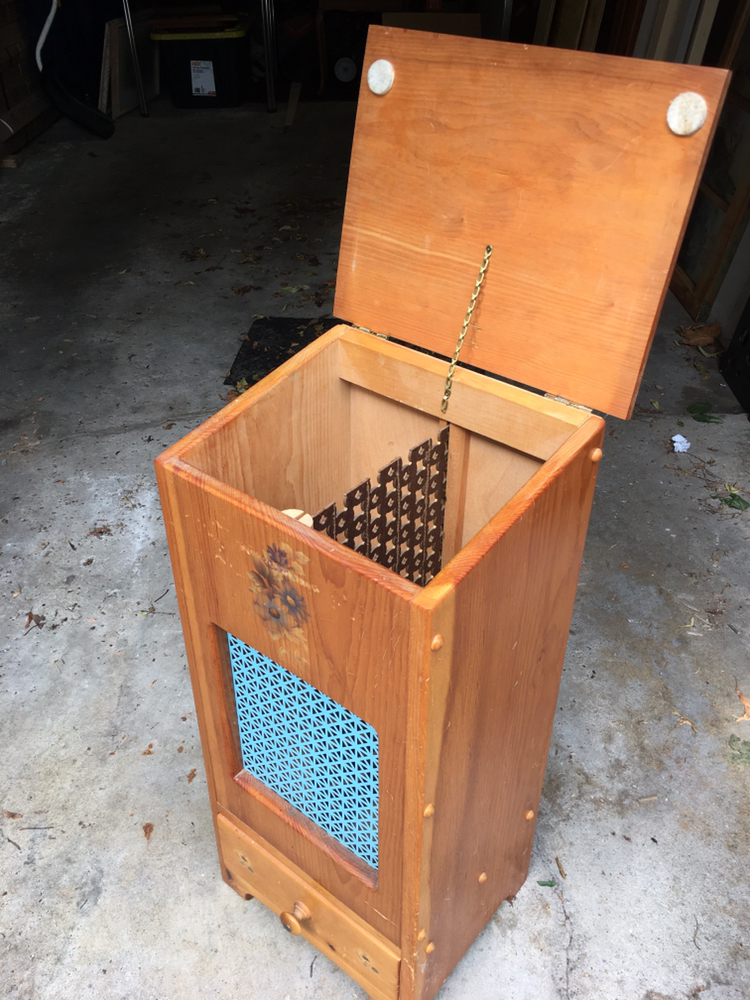 Pine potato bin