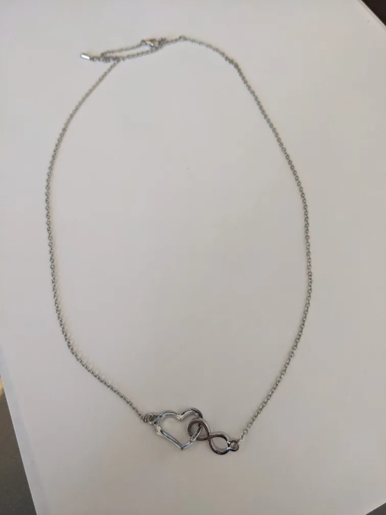 Silver Heart and Infinity Necklace image indicator(2)