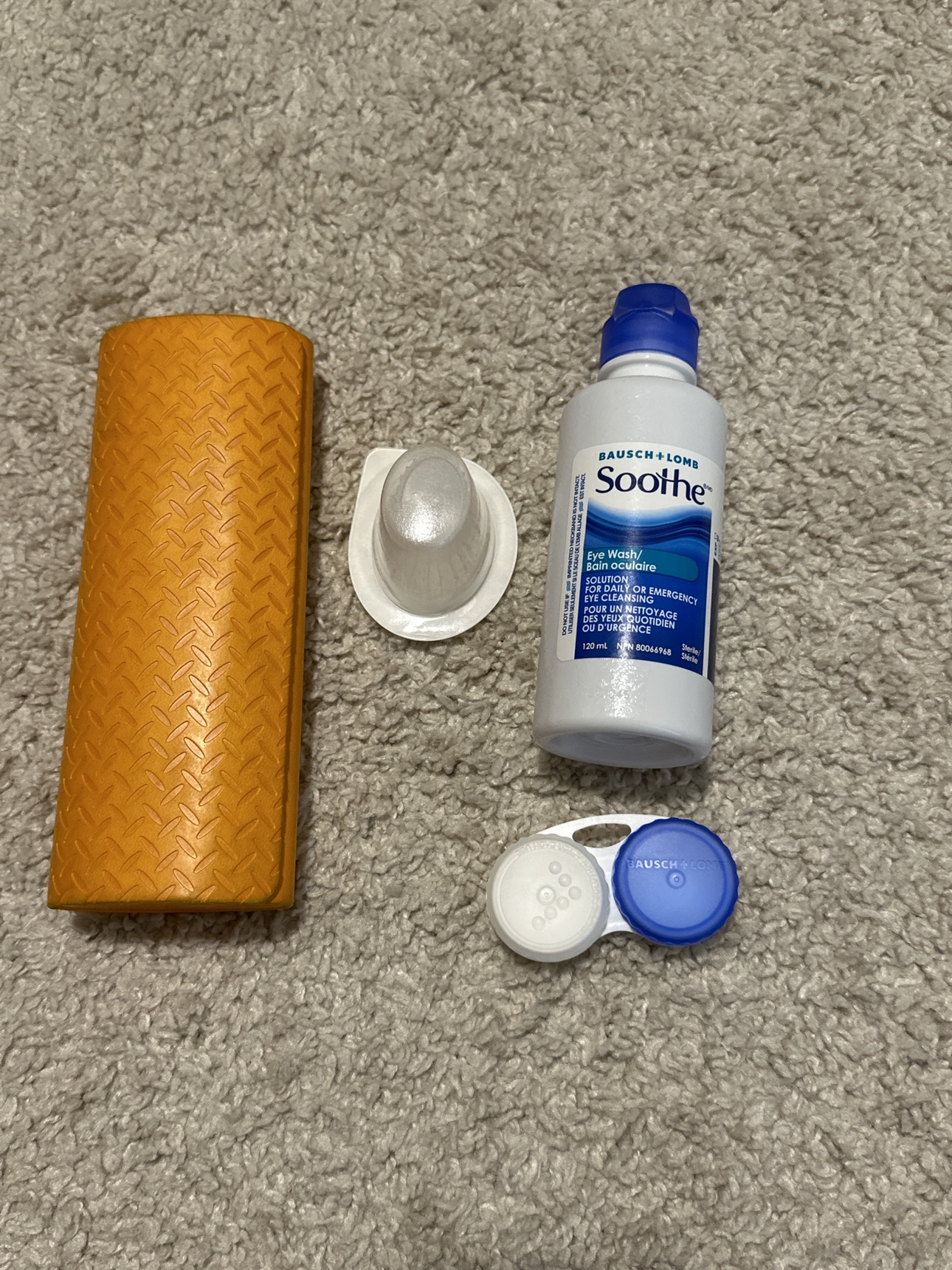 Contact Lens Solution /eye wash and Case for Glasses #freecycle