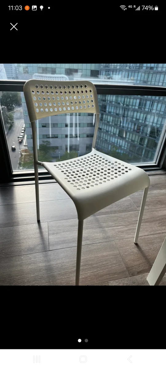 IKEA ADDE chair, white （set of 2） thumbnail
