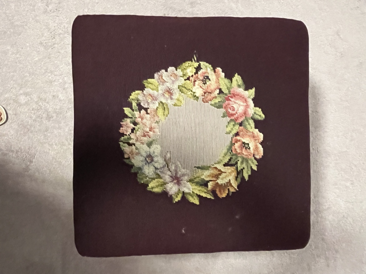 Vintage Upholstered Footstool