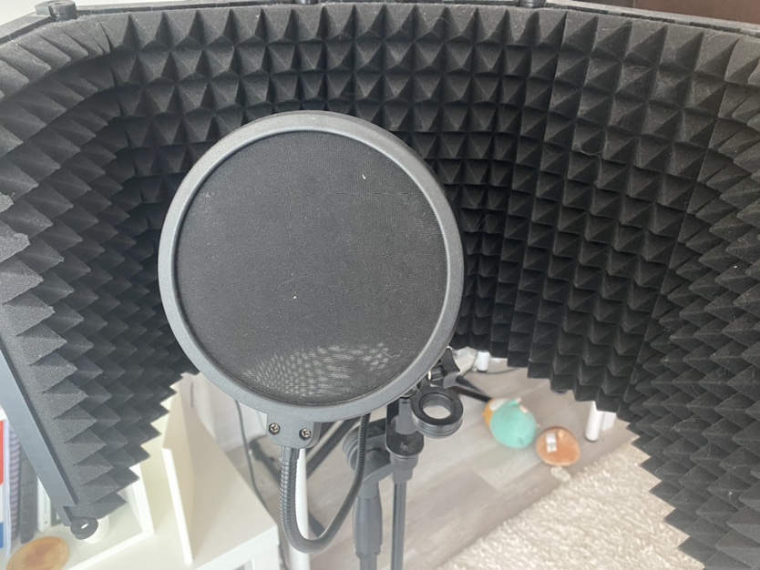 Microphone Isolation Shield and Microphone Pop Filter Shield