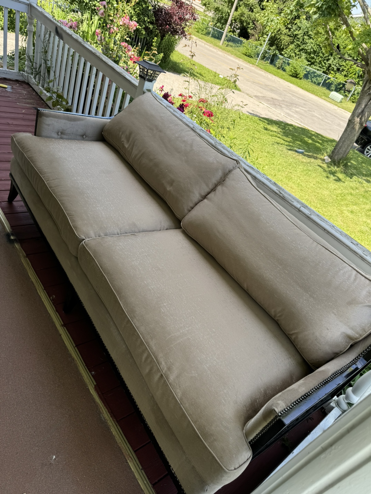 Beige and Black Sofa with love chair - photo 3